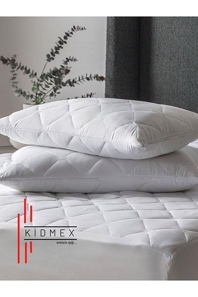 Kidmex Kapiteone Bead Fiber Goose Feather - وسادة ناعمة، عبوة مكونة من قطعتين (قطعة واحدة 800 جرام)