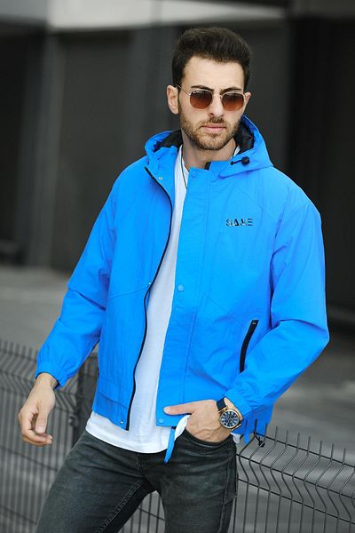Oksit Ανδρικό εποχιακό παλτό Slim Fit - Save Printed, Αδιάβροχο, Αδιάβροχο
