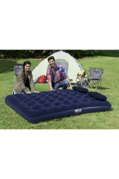 BESTWAY Çift Kişilik Şişme Yatak Yastık Ve El Pompalı 203x152x22 Cm - 67374