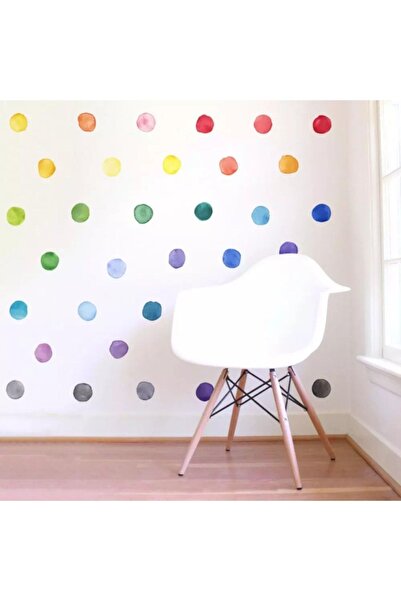 MSticker Autocolant de perete pentru camera bebelușului pentru copii cu modele de buline colorate