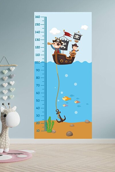 MSticker Children's Room Pirate Height Ruler Sticker-80x180cm
