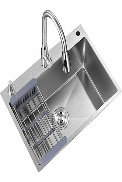 ALMAYA TOOLS Almaya Tezgah Üstü Gümüş Eviye 304 60*45