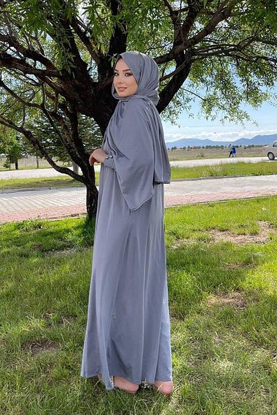 SAYRA Women's Gray Shawl Ferace - Shawl Design