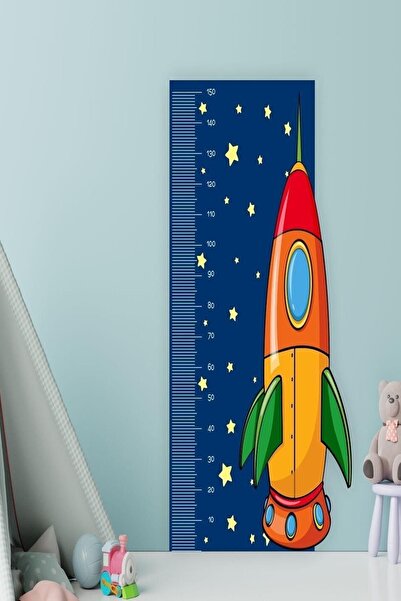 MSticker ملصق قياس ارتفاع غرفة الأطفال - شكل مكوك الفضاء
