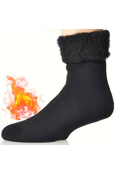 Sky Socks Un singur prosop termic gros de iarnă cu căptușeală din fleece șosete extra calde
