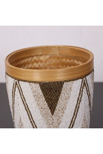 Mylamp ΒΑΣΙΛΙΚΟ Μπαλί με χάντρες & μπαμπού 24Χ17,5 εκ