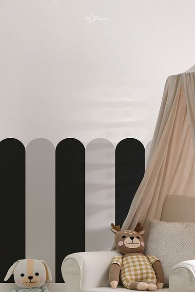 MSticker Διακοσμητικό αυτοκόλλητο με επικάλυψη με φύλλο ταπετσαρίας, διαγράψιμο 64x112cm