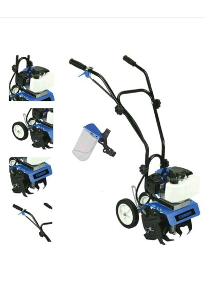 stanrayf Benzinli Mini Çapalama Makinesi 9.9 Hp 75 Cc Magnezyum Karter Çift Egzozlu Çapalama