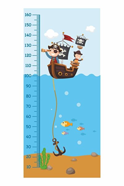 MSticker Çocuk Odası Korsan Boy Cetvel Sticker-80x180cm