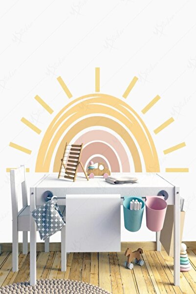 MSticker Büyük Güneş Gökkuşağı Çocuk Bebek Odası Sticker