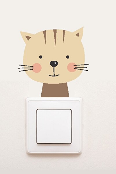 MSticker Sevimli Priz Sticker - Kedicik