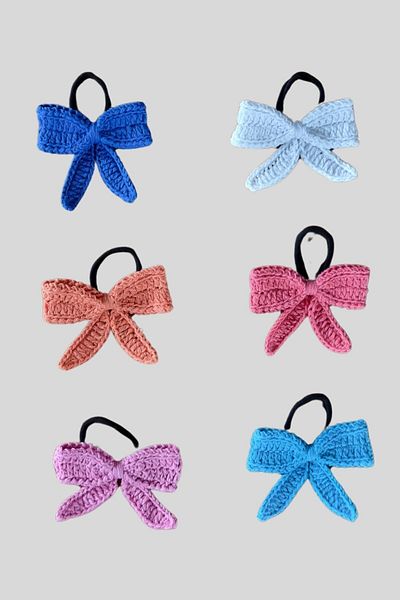 KRIMO Knitted Elastic Women's Hair Clip - Bow