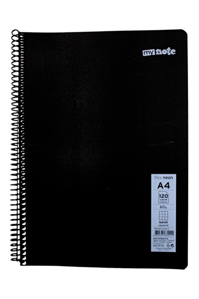 Mynote فليكس A4 120 - دفتر ملاحظات بلاستيكي ذو غطاء حلزوني على شكل ورقة شجر