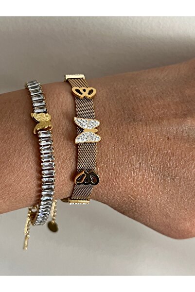 tones official سوار فراشة من الفولاذ المقاوم للتشويه