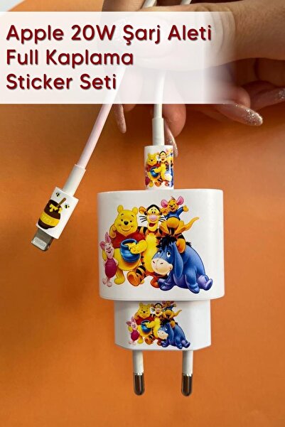 MSticker Iphone 20w Uyumlu Şarj Aleti Kaplaması - Winnie De Pooh2 Temalı Full...