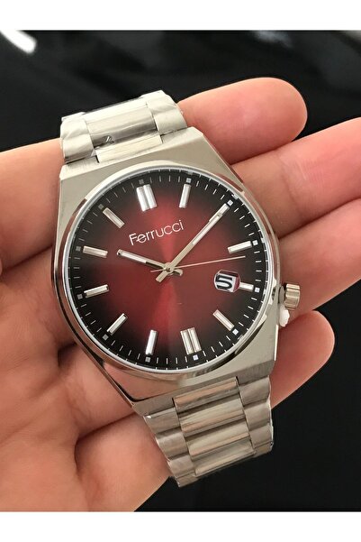 Ferrucci GÜMÜŞ Renk 3 Atm Su Geçirmez 2 Yıl Garantili Erkek Kol Saati