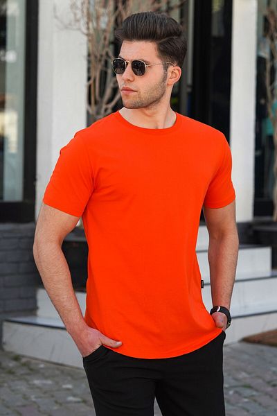 Madmext Orangefarbenes Herren-T-Shirt 4951