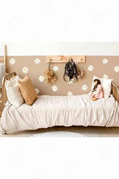 MSticker Beyaz Papatyalar Çocuk Bebek Odası Duvar Sticker Seti