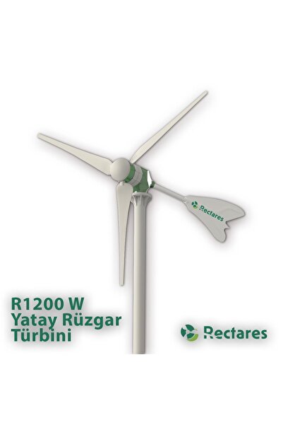 rectares enerji R1200 W Yatay Rüzgar Türbini 1200 W-12 V Şarj Kontrol Anemome...
