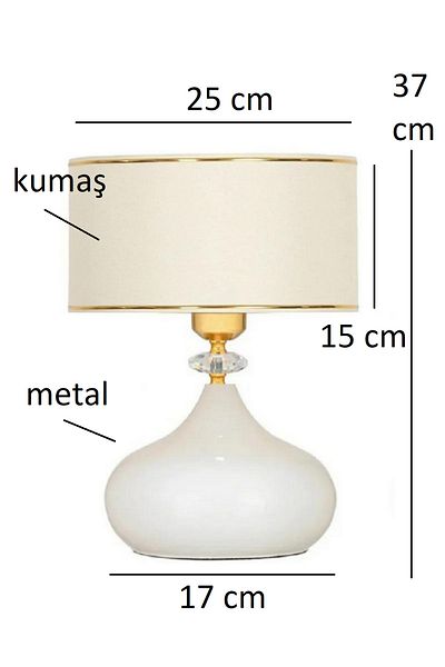 571 Store Beige Crystal Stone Ellipse Table Lamp Fabric