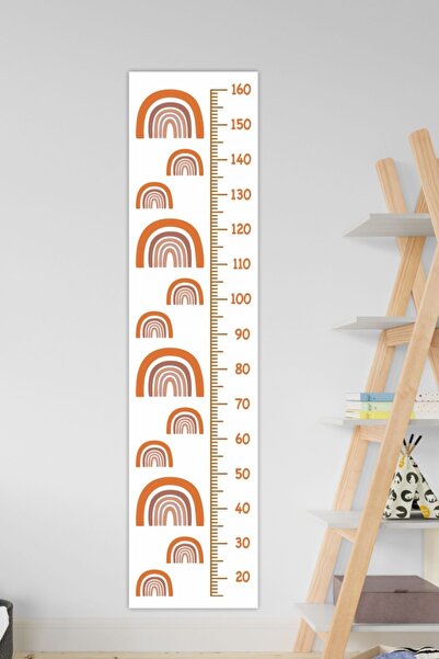 MSticker Gökkuşağı Desenli Çocuk Bebek Odası Boy Ölçer Boy Cetveli (30X137 CM)