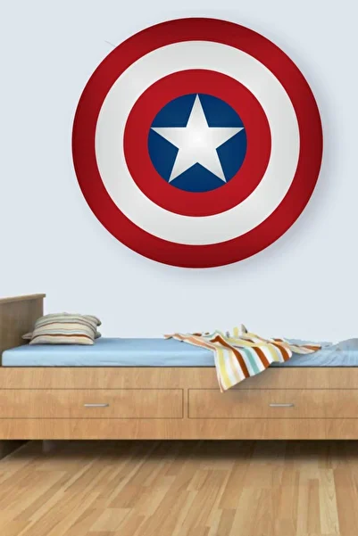 MSticker ملصق حائط كابتن أمريكا (60 × 60 سم) كابتن أمريكا الخارق