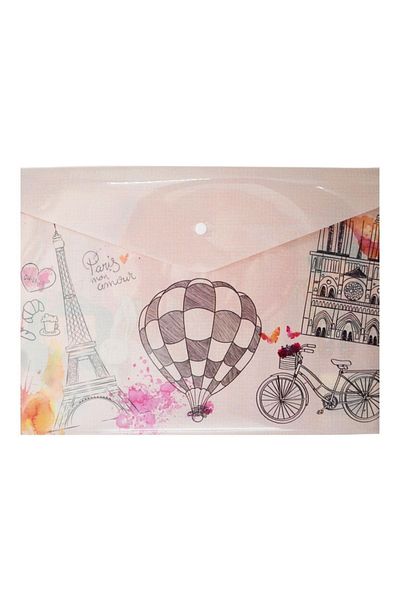 Noki A4 Printed Snap File Girl Patterns 12 Pieces (3105k)