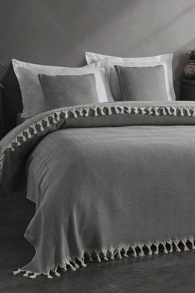LADYNİL مفرش سرير طبيعي مزدوج مقاس 210x240