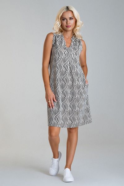 Bold & Young Rochie din bumbac țesut in in - Palton de dama cu imprimeu si buzunar