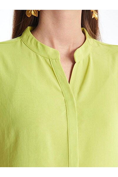 LC Waikiki Lcwaikiki - Acid Yellow Leak Collar Short Sleeve Women's Blouse