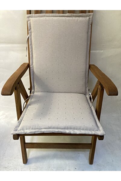 YASTIKMİNDER Koton Kum Renk Benekli Dokuma Kumaş Arkalıklı Sandalye Minderi