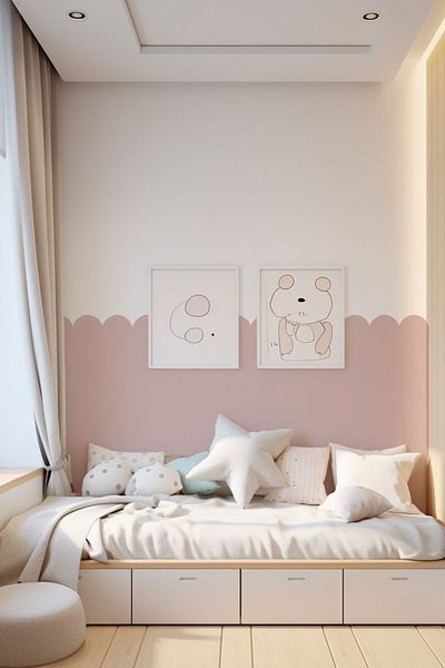 MSticker Camera Copiilor Acoperire Semi Perete Tapet Decupat Special Aspect 55x115 Autocolant