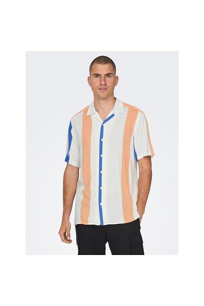 Only & Sons 22026100 Πουκάμισο με κοντό μανίκι με χοντρές ρίγες