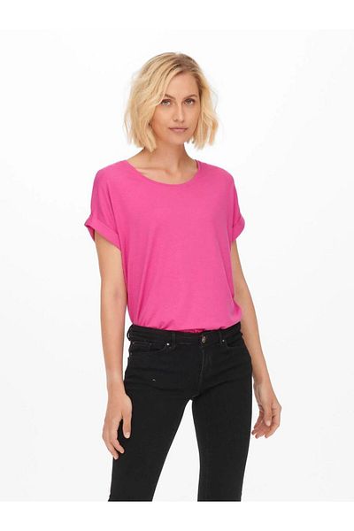 Org Marka Store ONLY15106662 ACIK NECK SLEEVE FOLDING SHORT SLEEVE TSHIRT