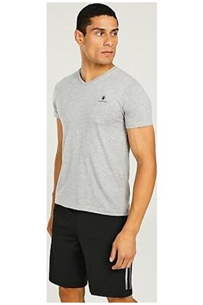 lumberjack 3m Ct106 Gogus Arma Ve Yazılı V Yaka Basıc Kısa Kol Tshırt