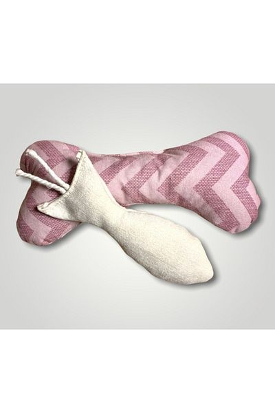PetBucks Gray Plush Cat Dog Toy - Bone and Fish Set of 2
