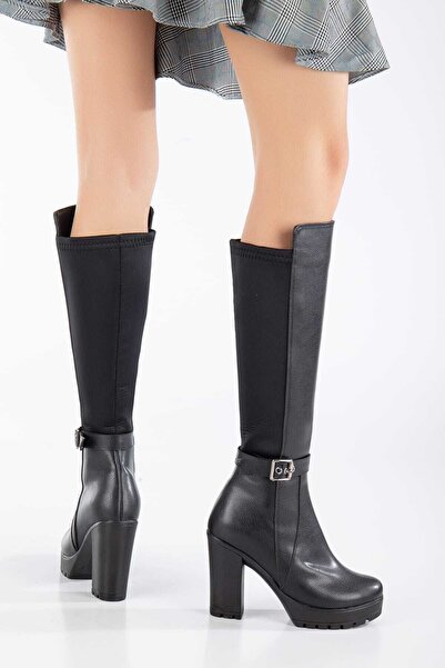 SUİNS SHOES Cizme de damă elastice cu spate elastic Cizme cu toc de 10 cm