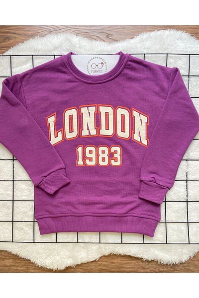 tunays shopping Hanorac oversize pentru copii cu imprimeu Londra