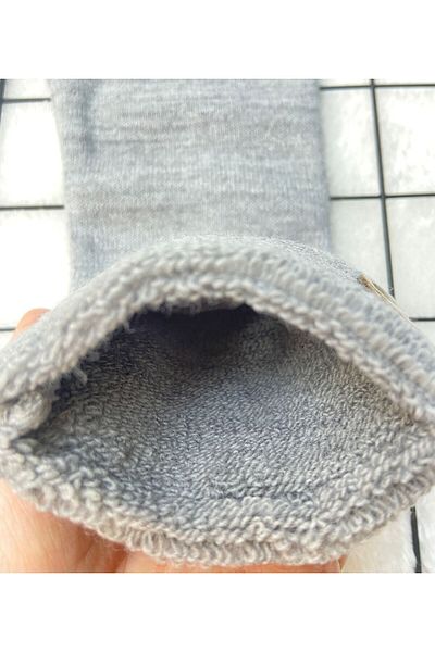 tunays shopping Unisex Thick Winter Elastic Waist Knitwear Trousers with Towel Inside