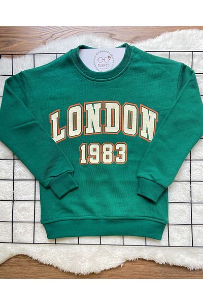 tunays shopping Hanorac oversize pentru copii cu imprimeu Londra