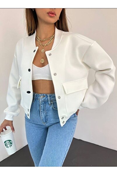 Oyer Moda Жіноча куртка-бомбер з кишенями