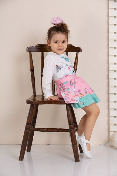 tunays shopping Printed 3-Piece Girl's Suit with Skirt and Bag