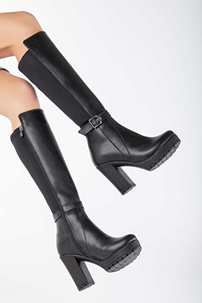 SUİNS SHOES Cizme de damă elastice cu spate elastic Cizme cu toc de 10 cm