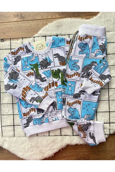 tunays shopping Dinosaur Printed 2 Thread Bottom Top Παιδικό Σετ