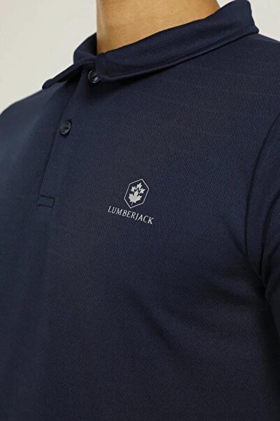 lumberjack Μπλουζάκι 3m M-ct461 Sherman 3fx Polo Collar με 2 κουμπιά Gogus γραπτό και κεντημένο μπλουζάκι