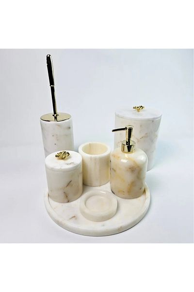 ege gross Marble Bathroom Set Marble Bathroom Set of 7