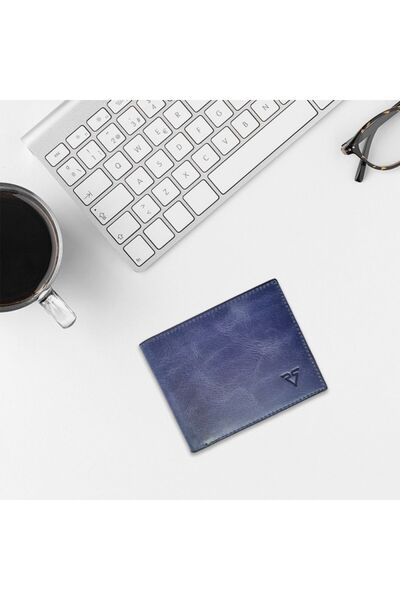 Naturel Tılsım Portofel pentru bărbați Clasman Classic din piele naturală 3913 bleumarin (fumuriu)