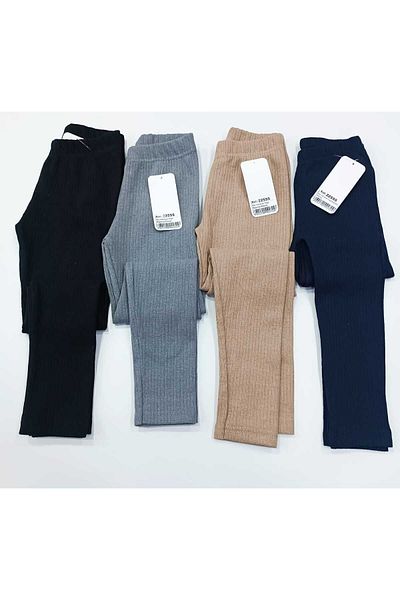 Dastini Set de 4 jambiere pentru copii din Lycra cu nervuri