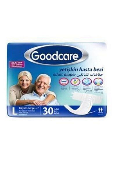 Goodcare Patient Diapers - Waistband, Large - 60 Pieces (30X2)