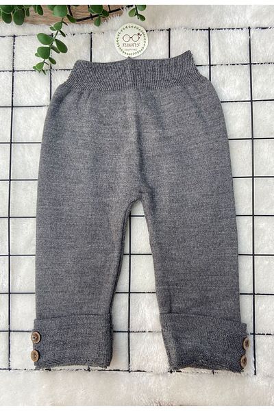 tunays shopping Unisex Thick Winter Elastic Waist Knitwear Trousers with Towel Inside